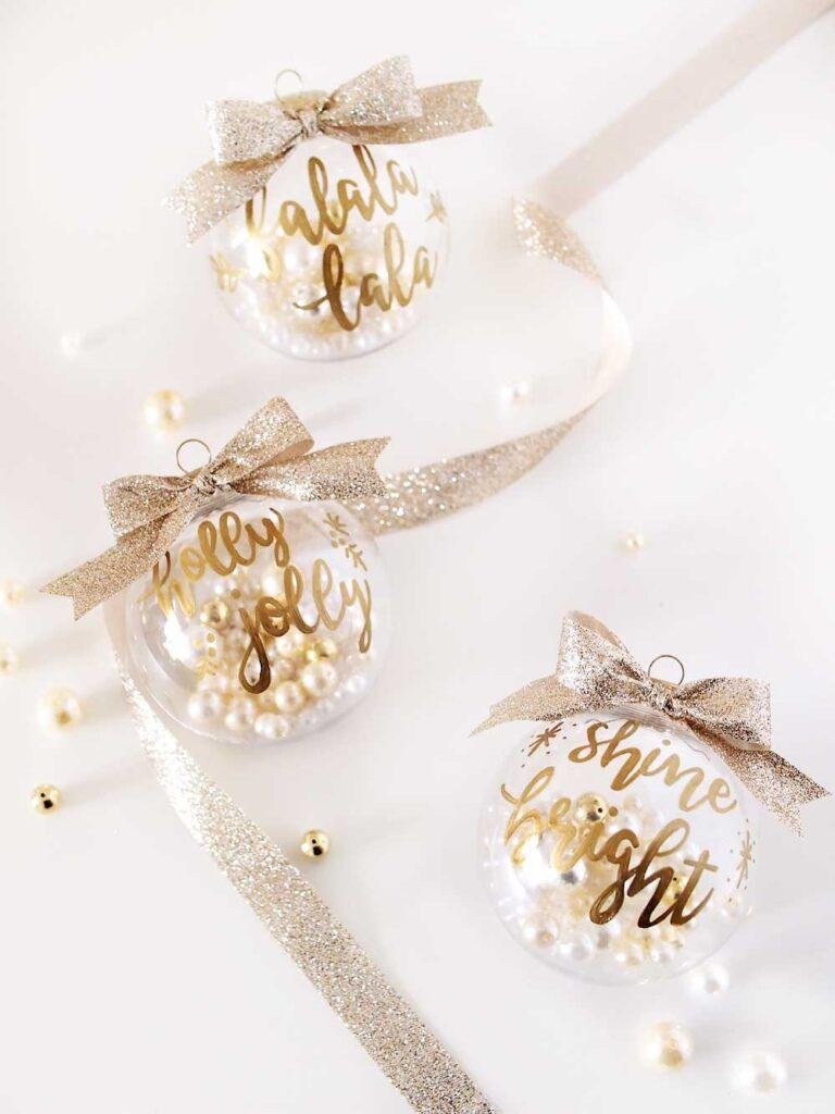 Gold Lettering Christmas Ornament DIY final2